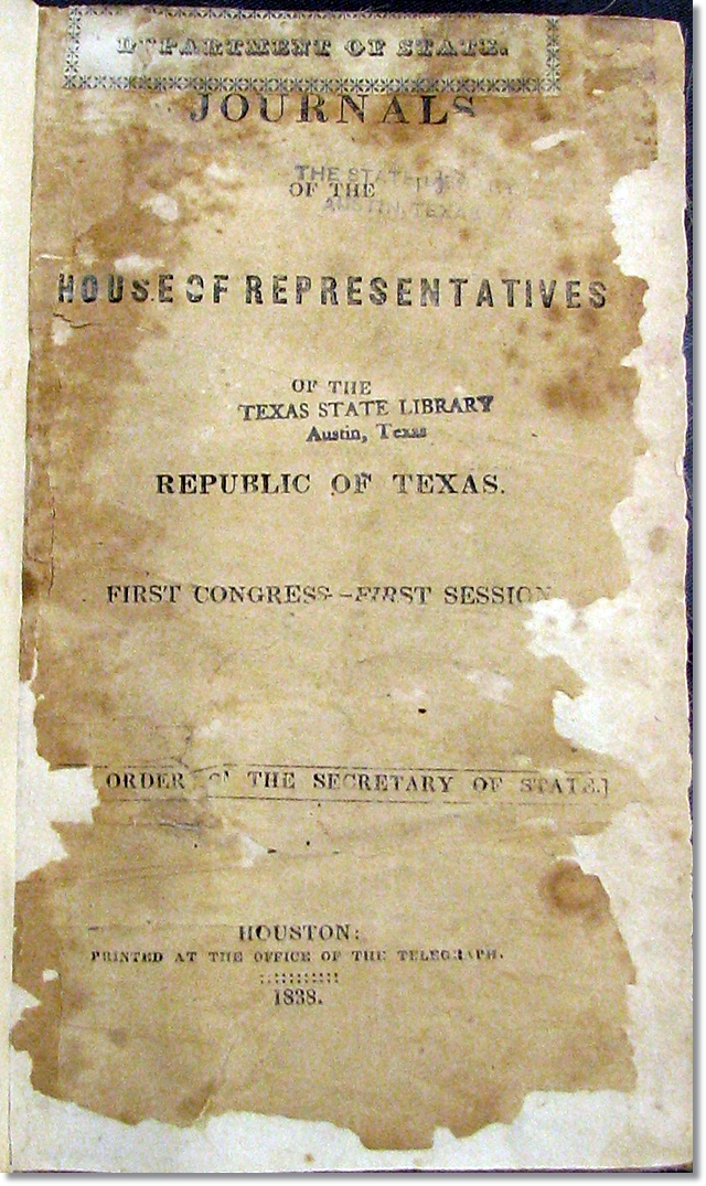 Journal of the House of Representaives First Session of First Congress